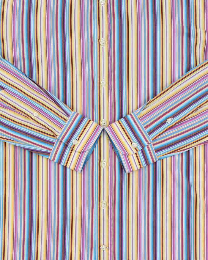 Vintage Y2K 00s Etro Classic Striped Long Sleeve Dress Shirt - L
