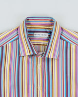 Vintage Y2K 00s Etro Classic Striped Long Sleeve Dress Shirt - L