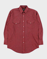 Vintage 1990s Roper Striped Pearl Snap Button Long Sleeve Western Shirt - M