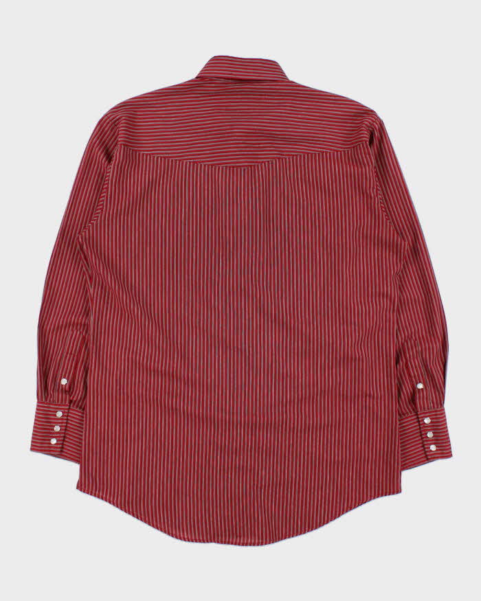 Vintage 1990s Roper Striped Pearl Snap Button Long Sleeve Western Shirt - M