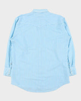 Vintage 1980s MWG Western Craft Striped Pearl Snap Button Long Sleeve Western Shirt - XL
