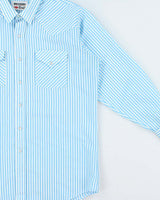 Vintage 1980s MWG Western Craft Striped Pearl Snap Button Long Sleeve Western Shirt - XL