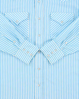 Vintage 1980s MWG Western Craft Striped Pearl Snap Button Long Sleeve Western Shirt - XL