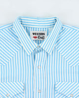 Vintage 1980s MWG Western Craft Striped Pearl Snap Button Long Sleeve Western Shirt - XL