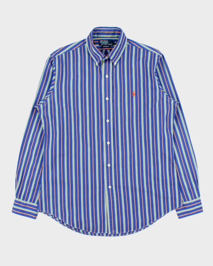 Vintage Y2K 00s Polo Ralph Lauren Striped Custom Fit Long Sleeve Shirt - M