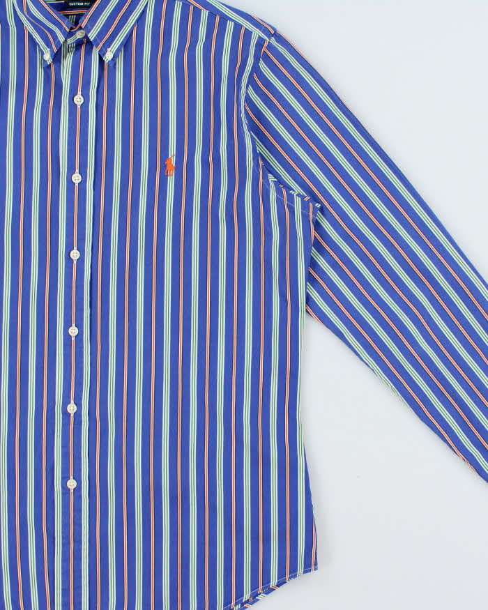 Vintage Y2K 00s Polo Ralph Lauren Striped Custom Fit Long Sleeve Shirt - M