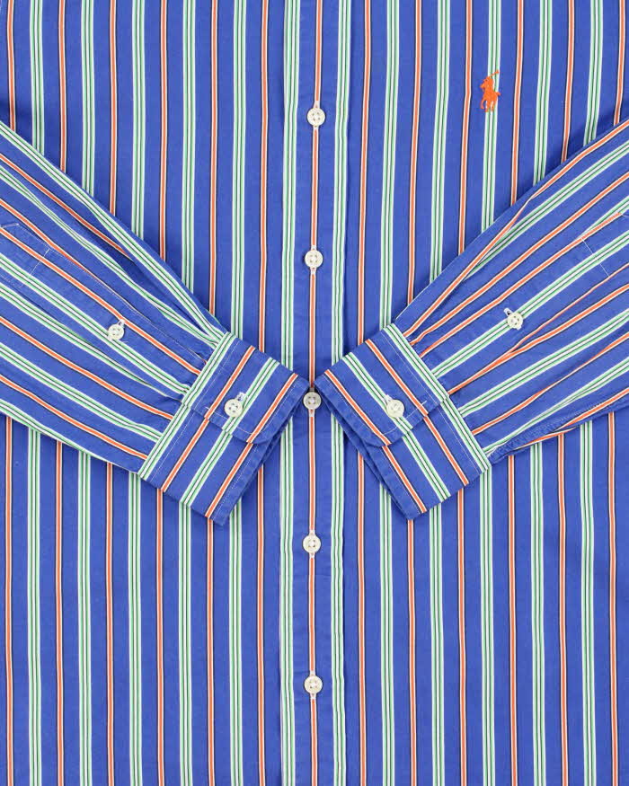 Vintage Y2K 00s Polo Ralph Lauren Striped Custom Fit Long Sleeve Shirt - M