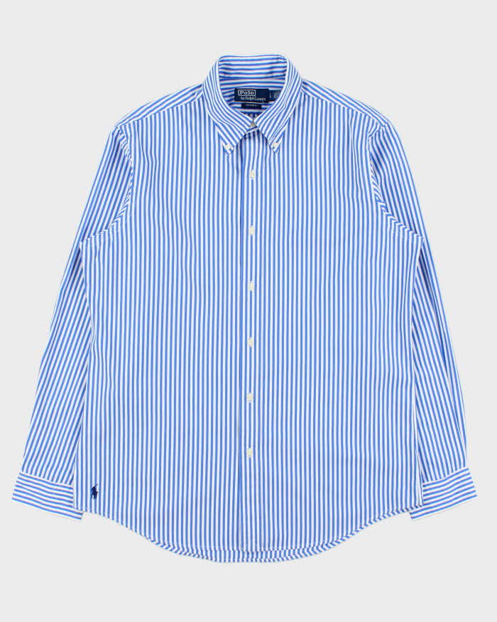 Vintage Polo Ralph Lauren Striped Custom Fit Long Sleeve Shirt - L