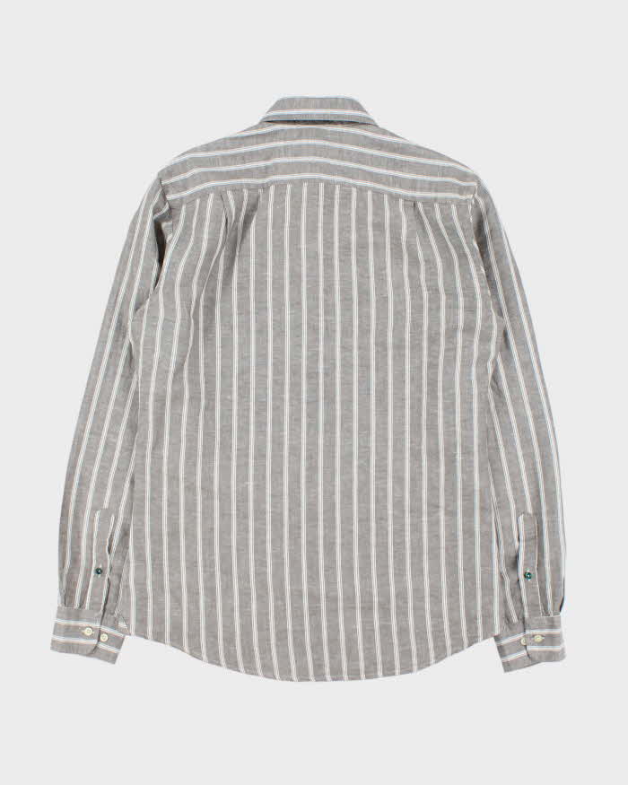 Vintage Y2K 00s Lacoste Linen Blend Slim Fit Long Sleeve Shirt - M