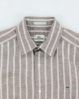 Vintage Y2K 00s Lacoste Linen Blend Slim Fit Long Sleeve Shirt - M