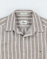 Vintage Y2K 00s Lacoste Linen Blend Slim Fit Long Sleeve Shirt - M