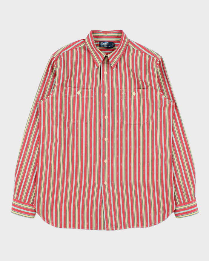Vintage Y2K 00s Polo Ralph Lauren Navajo Striped Long Sleeve Western Shirt - M