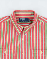 Vintage Y2K 00s Polo Ralph Lauren Navajo Striped Long Sleeve Western Shirt - M