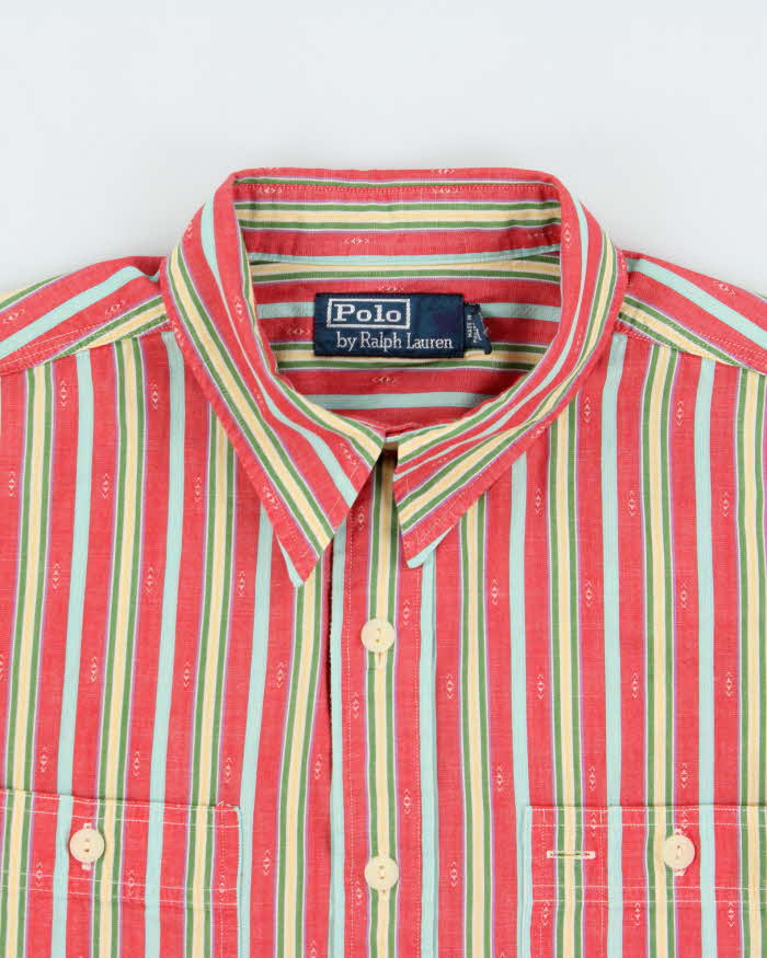 Vintage Y2K 00s Polo Ralph Lauren Navajo Striped Long Sleeve Western Shirt - M