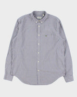 Vintage Lacoste Striped Classic Croc Regular Fit Long Sleeve Shirt - L