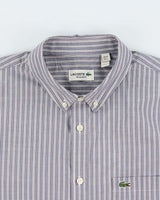 Vintage Lacoste Striped Classic Croc Regular Fit Long Sleeve Shirt - L