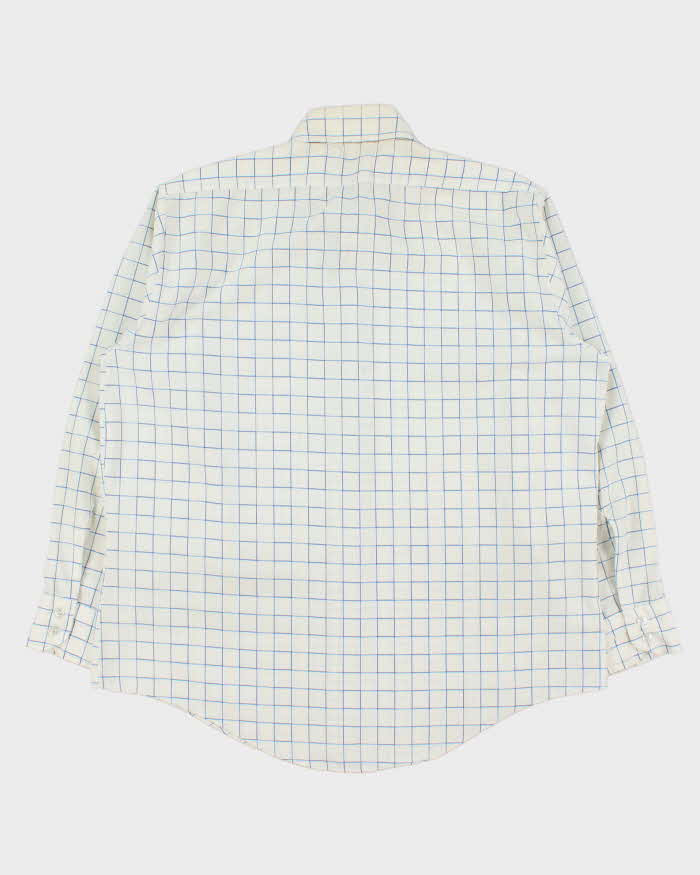 Vintage 1970s Baymart Hudson's Bay Company Windowpane Check Perma Press Long Sleeve Shirt - L
