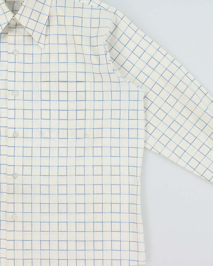 Vintage 1970s Baymart Hudson's Bay Company Windowpane Check Perma Press Long Sleeve Shirt - L