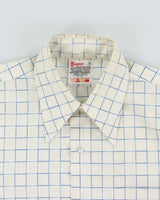 Vintage 1970s Baymart Hudson's Bay Company Windowpane Check Perma Press Long Sleeve Shirt - L