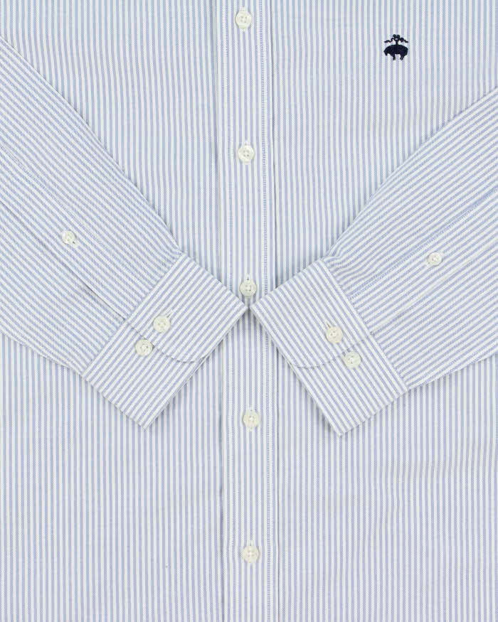 Vintage Brooks Brothers Classic Regent Striped Supima Long Sleeve Oxford Shirt - M