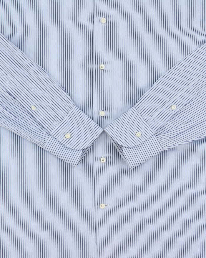 Vintage Ermenegildo Zegna Striped Regular Fit Long Sleeve Shirt - XXL