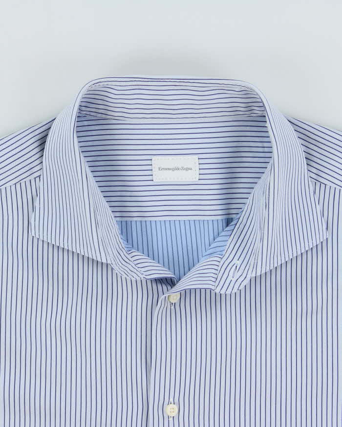 Vintage Ermenegildo Zegna Striped Regular Fit Long Sleeve Shirt - XXL