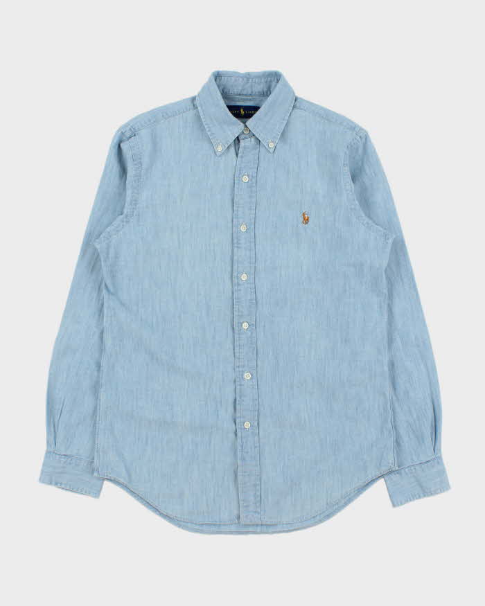 Vintage Polo Ralph Lauren Chambray Denim Long Sleeve Shirt - S