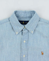 Vintage Polo Ralph Lauren Chambray Denim Long Sleeve Shirt - S