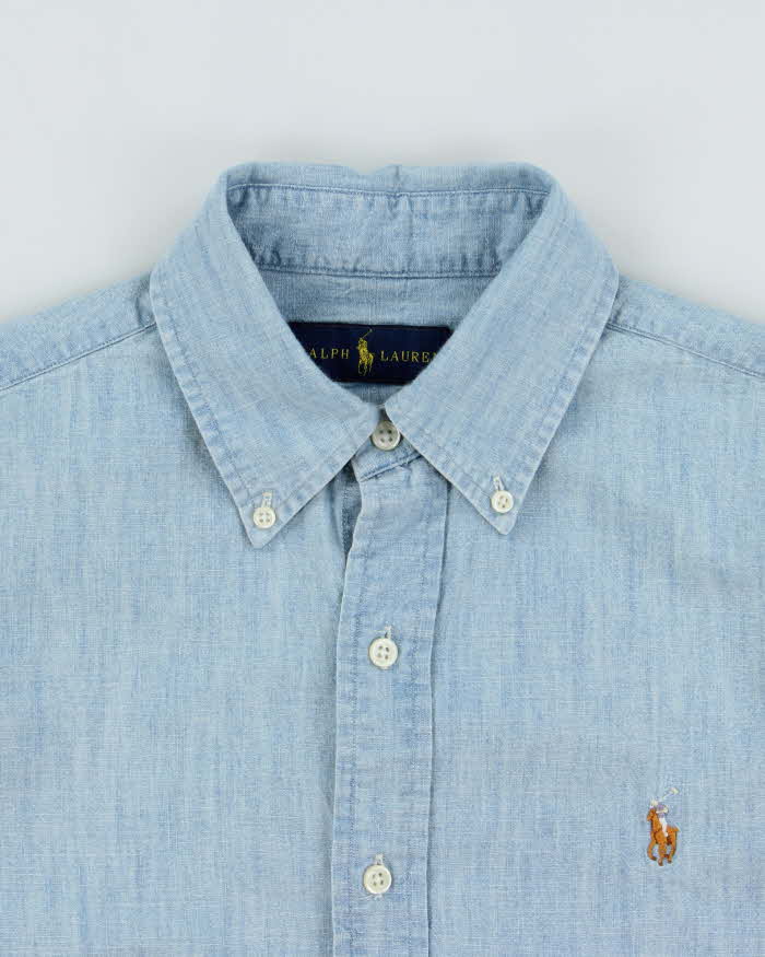 Vintage Polo Ralph Lauren Chambray Denim Long Sleeve Shirt - S