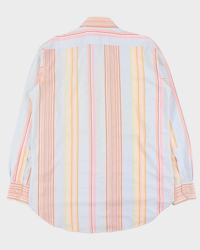 Vintage Y2K 00s Etro Striped Floral Long Sleeve Dress Shirt - L