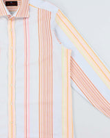 Vintage Y2K 00s Etro Striped Floral Long Sleeve Dress Shirt - L