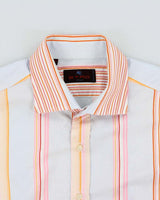 Vintage Y2K 00s Etro Striped Floral Long Sleeve Dress Shirt - L