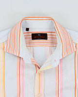 Vintage Y2K 00s Etro Striped Floral Long Sleeve Dress Shirt - L