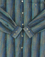 Vintage Y2K 00s Jack Lipson Signature Gradient Textured Striped Long Sleeve Shirt - XL