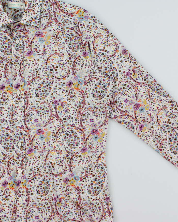 Vintage Etro Classic Paisley Soft Cotton Long Sleeve Shirt - L