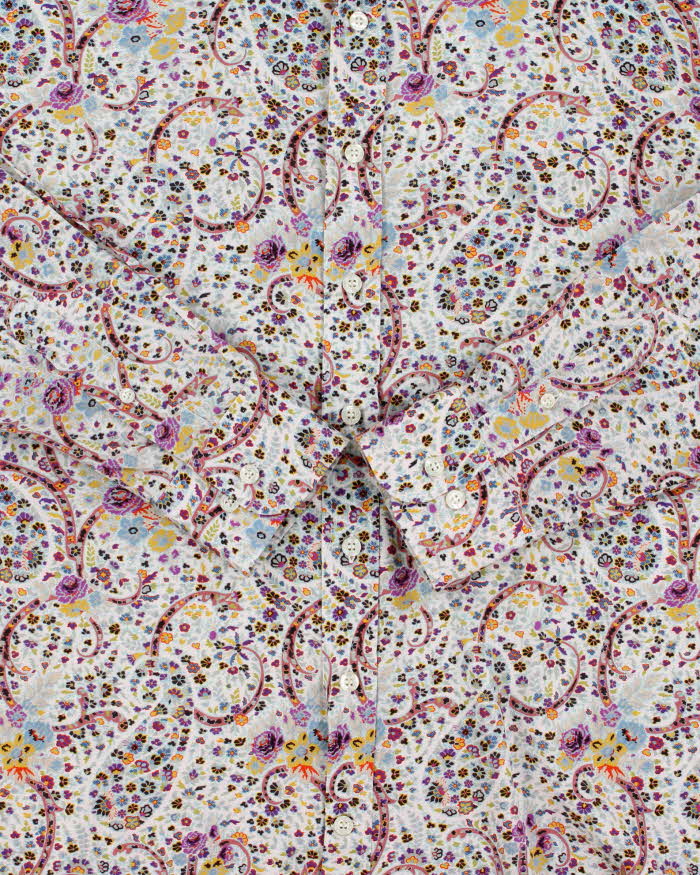 Vintage Etro Classic Paisley Soft Cotton Long Sleeve Shirt - L