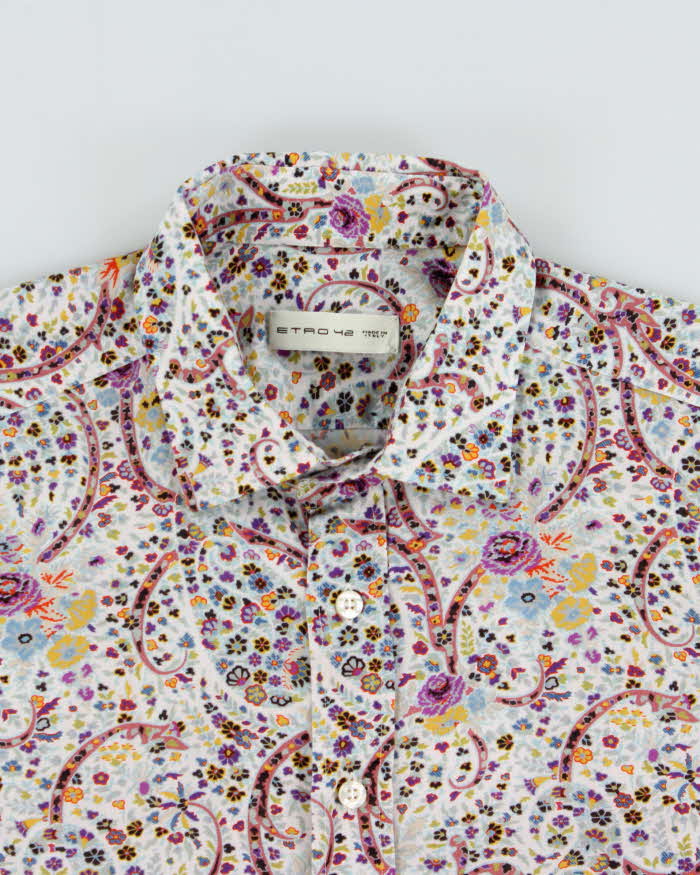 Vintage Etro Classic Paisley Soft Cotton Long Sleeve Shirt - L