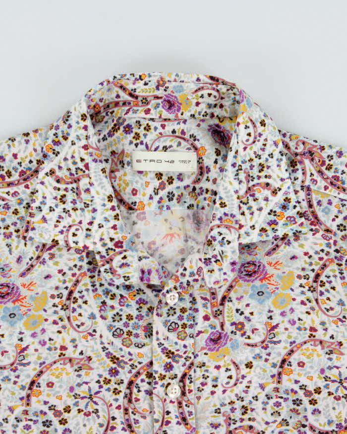 Vintage Etro Classic Paisley Soft Cotton Long Sleeve Shirt - L