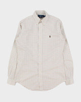 Vintage Y2K 00s Ralph Lauren Windowpane Check Custom Fit Long Sleeve Shirt - S