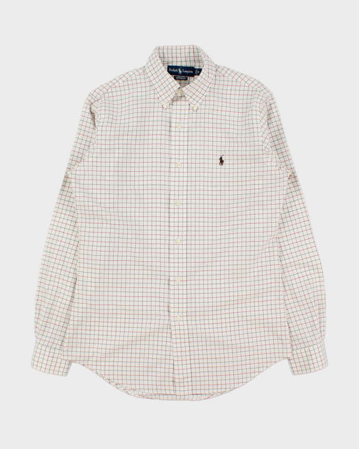 Vintage Y2K 00s Ralph Lauren Windowpane Check Custom Fit Long Sleeve Shirt - S