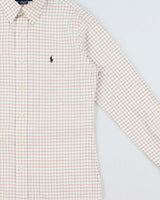 Vintage Y2K 00s Ralph Lauren Windowpane Check Custom Fit Long Sleeve Shirt - S