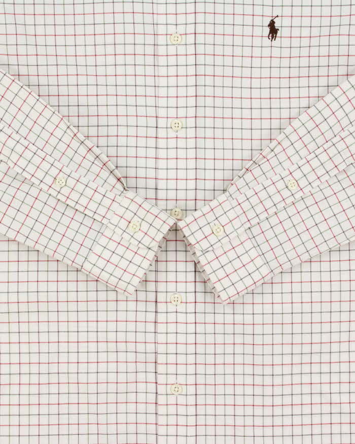 Vintage Y2K 00s Ralph Lauren Windowpane Check Custom Fit Long Sleeve Shirt - S