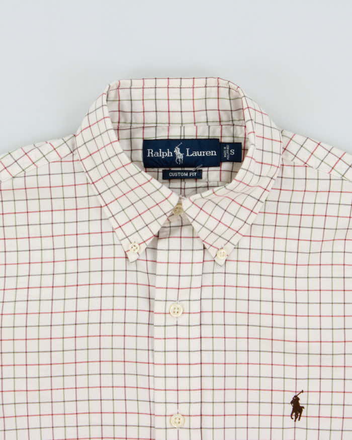 Vintage Y2K 00s Ralph Lauren Windowpane Check Custom Fit Long Sleeve Shirt - S