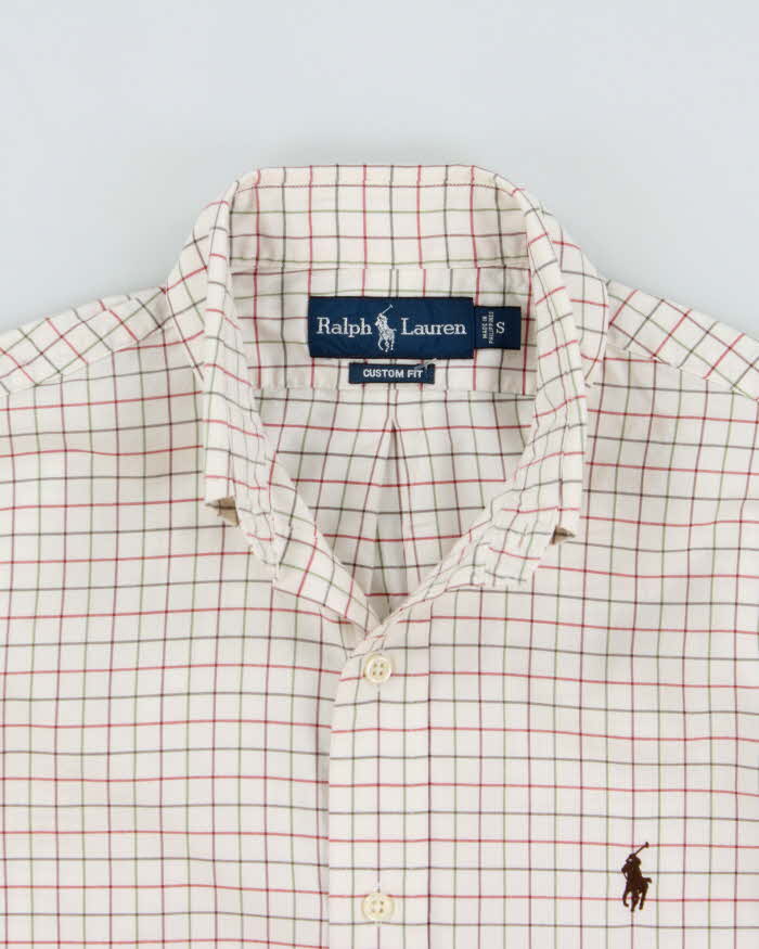 Vintage Y2K 00s Ralph Lauren Windowpane Check Custom Fit Long Sleeve Shirt - S