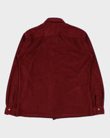 Vintage 1970s Christian Dior Monsieur Velour Long Sleeve Pocket Shirt - M