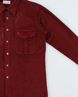 Vintage 1970s Christian Dior Monsieur Velour Long Sleeve Pocket Shirt - M