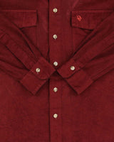 Vintage 1970s Christian Dior Monsieur Velour Long Sleeve Pocket Shirt - M