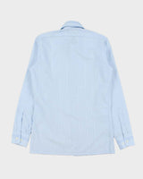 Vintage 1970s John Henry Striped Chambray Long Sleeve Shirt - S