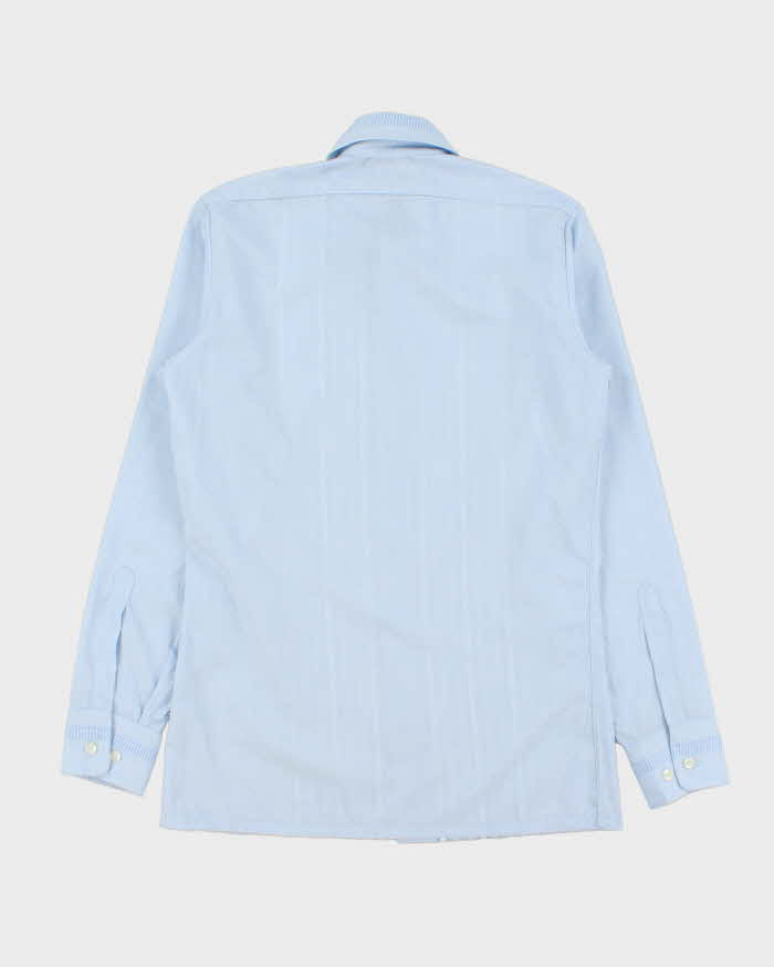 Vintage 1970s John Henry Striped Chambray Long Sleeve Shirt - S