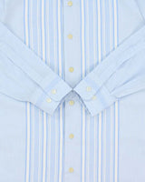 Vintage 1970s John Henry Striped Chambray Long Sleeve Shirt - S